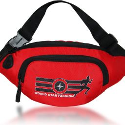 Worldstar Waist Bag Style Travel Pouch Passport Holder with Adjustable Strap [red ] Handy Hiking Zip Pouch Document Money Phone Belt Sport Bag-image-35
