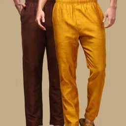 Pack of 2 Mens Cotton Blend Ethnic Wear Solid & Ethnic Motifs Pyjama Men Pyjama-picture-29