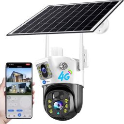 Maizic Smarthome 4G Sim Based CCTV Camera 5+5MP Pan Tilt Battery Powered with Solar Panel Security Camera-15