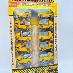 Construction Pull Back Vehicles Toy Cars Play set Engineering Mini FrictionTruck-1