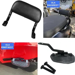 Huims Standard Quality Ola Electric S1 & S1 Pro Combo Back Rest & Foot Rest-image-8