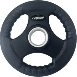 10 kg Speed Fitness Rubber Coated & Integrated Metal Grip Black Weight Plate 5 kg Home Gym Combo-image-57