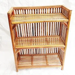 Solid Wooden Slipper Stand Utility Rack Planter Stand for Home Kitchen Solid Wood Open Book Shelf-16