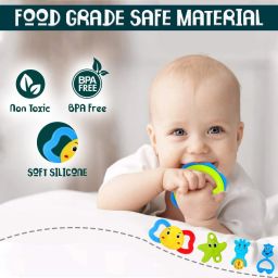 kiddie castle 8 Pcs Colorful Set For Infants Rattle image 5