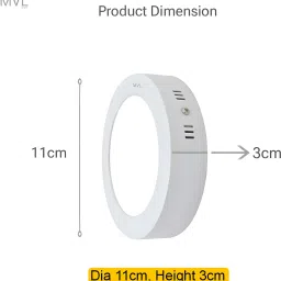 mvl 9 Watts LED Round White Surface Down Light, Pack of 1 Ceiling Light Ceiling Lamp image 5
