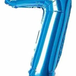 Solid Seven Number Foil Toy Balloon 16" Inch - Blue (Blue, Number 7) Letter Balloon-image-91