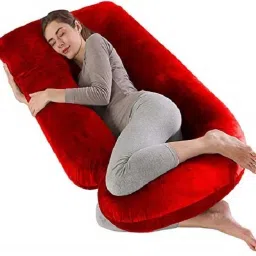 j shape pregnancy pillow Polyester Fibre Solid Pregnancy Pillow Pack of 1-image-82