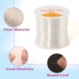 weariton 100 meter 1.0 mm Elastic Rope Cord String Thread for Bracelet / Jewellery Making image 2
