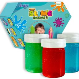(PACK OF 3 ) Mulicolor Perfumed Magical Funny Jelly Slimy Slime Toy Set Kit Toy Slime putty Gel For Girls Boys Kids Red, Green, Blue Putty Toy-5