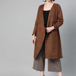Suede Solid Coat For Women-image-35