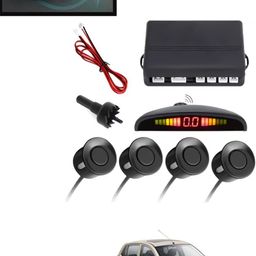 maties Universal Black 4pcs Reverse Parking Safety Sensor For Car-142 Black Waterproof Parking Sesnor With Led Display For Vehicle -142 Parking Sensor-picture-0