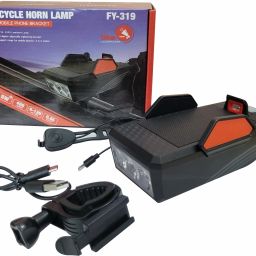 Cycle 4in1 Headlight 130dB Horn Power Bank Mobile Holder in 1 Front Light 3 LED Front Light-image-67