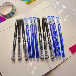 6 Blue 6 Black Premium Erasable Gel Ink Pen for Kids Gel Pen-image-19