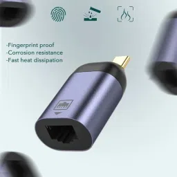 microware USB C to Gigabit 1000MBPS Ethernet Adapter,RJ45 to USB C Ethernet Port Converter Lan Adapter image 5