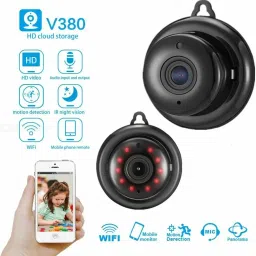 IC PLUS 6 V380 Mini WiFi Full HD Spy IP Camera Hidden Wireless CCTV Security with Microphone Cloud Based Storage Night Vision, 2 Way Communication Supports SD Card (64 GB, 1 Channel) Sports and Action Camera-image-20