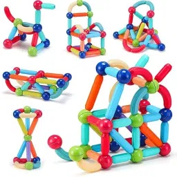 Magnetic Sticks Educational Stem Learning Building Blocks 64 PCS for Kids-image-64