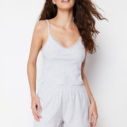Trendyol Shoulder Straps Crop Top & Shorts-picture-39