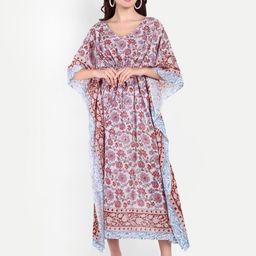 Bohekant Printed Pure Cotton Kaftan Nightdress-picture-16