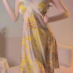 LULU & SKY Floral Printed Shoulder Straps Nightdress-picture-1