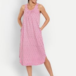BLAZON Floral Printed Maxi Pure Cotton Nightdress-image-75