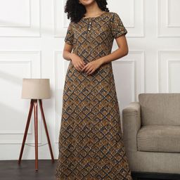 Bannos Swagger Printed Cotton Maxi Nightdress-picture-40