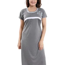 Fabme Maternity Striped Nightdress-image-29