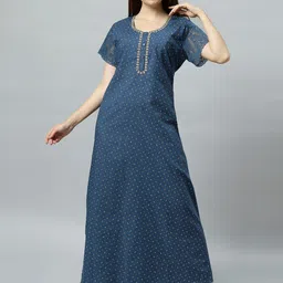 QUIRA Geometric Printed Maxi Nightdress-picture-11