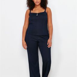 Trendyol Top & Trousers Night suit-image-76