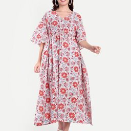 Bohekant Printed Pure Cotton Kaftan Nightdress-picture-26