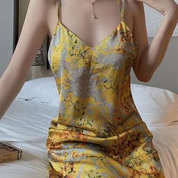 LULU & SKY Floral Printed Shoulder Straps Nightdress-image-68