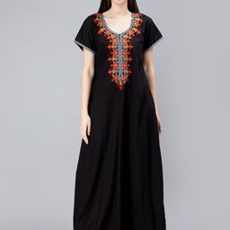 NIGHTSPREE Embroidered Maxi Nightdress-image-45