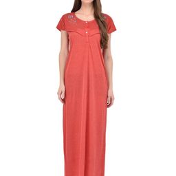 Fabme Striped Maternity Maxi Nightdress-image-24