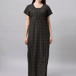 QUIRA Geometric Printed Maxi Nightdress-image-39