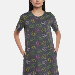 Dreamz by Pantaloons Mickey Mouse Printed Pure Cotton T-Shirt Nightdress-image-9