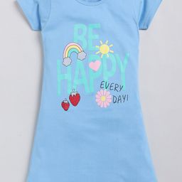 Todd N Teen Girls Typography Printed Cotton Nightdress-image-97