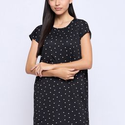 Camey Conversational Printed Pure Cotton T-shirt Nightdress-picture-9