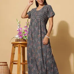 9shines Label Floral Printed Maxi Nightdress-image-99