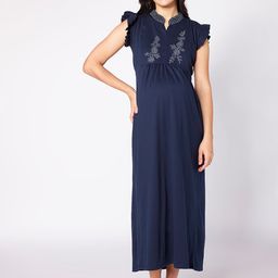 beebelle Embroidered Maternity Maxi Nightdress-image-13