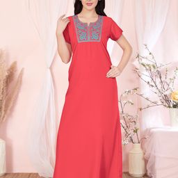 Sand Dune Paisley Embroidered Maxi Nightdress-image-94