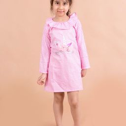 Fairies Forever Girls Pink Checked Nightdress-image-49