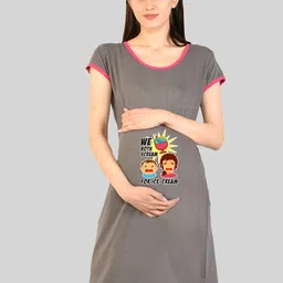 SillyBoom Graphic Printed Maternity T-Shirt Nightdress-picture-29
