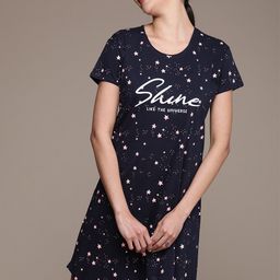 beebelle Stars Printed Pure Cotton Nightdress-image-66