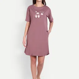 Bedtime story Graphic Printed Pure Cotton T-shirt Nightdress-picture-40