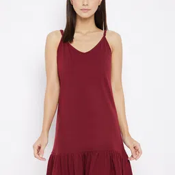 Hypernation V Neck Pure Cotton Nightdress-image-20