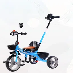 little olive with parental handle break wheels foot rest and leather seat Toes Grand Tricycle-picture-30