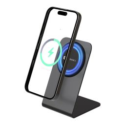portronics Flux 2 Wireless Mobile Charging Pad delivers 15W fast wireless charging for iPhone, Samsung, and Android devices with MagSafe compatibility and Qi2 certification. image 1