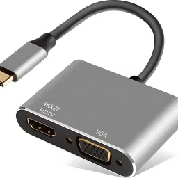 TECHYSPOT 2-in-1 USB Type C to HDMI 4K + VGA 1080p 60Hz Video Adapter Cable Sync-Display Converter Compatible with Mac, Windows, Apple, Linux, Android HDMI Connector-image-38