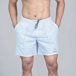 men's white swimming shorts with 3 pockets Solid Men Swim Bottom White Swimsuit-image-48