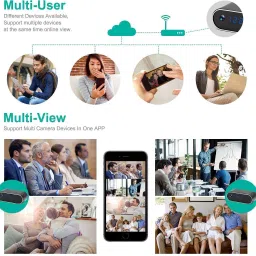 secureeye WiFi Table Clock Security Camera Audio and Video Recording Motion Detection Security Camera image 3