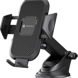 Portronics Clamp M Car with 360� Rotational,for 4 to 6 inch Devices Mobile Holder-14